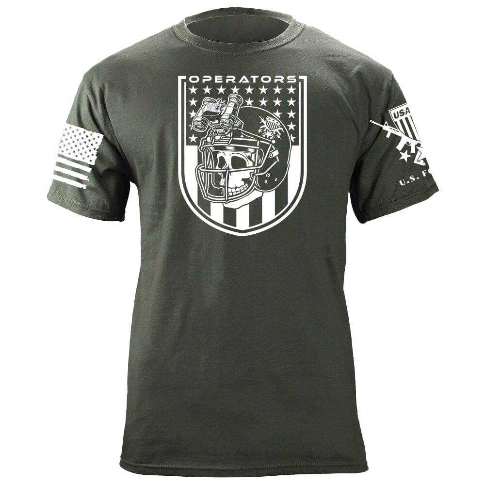 Football Operators Shield 1 color T-Shirt Shirts 87024-S-MG