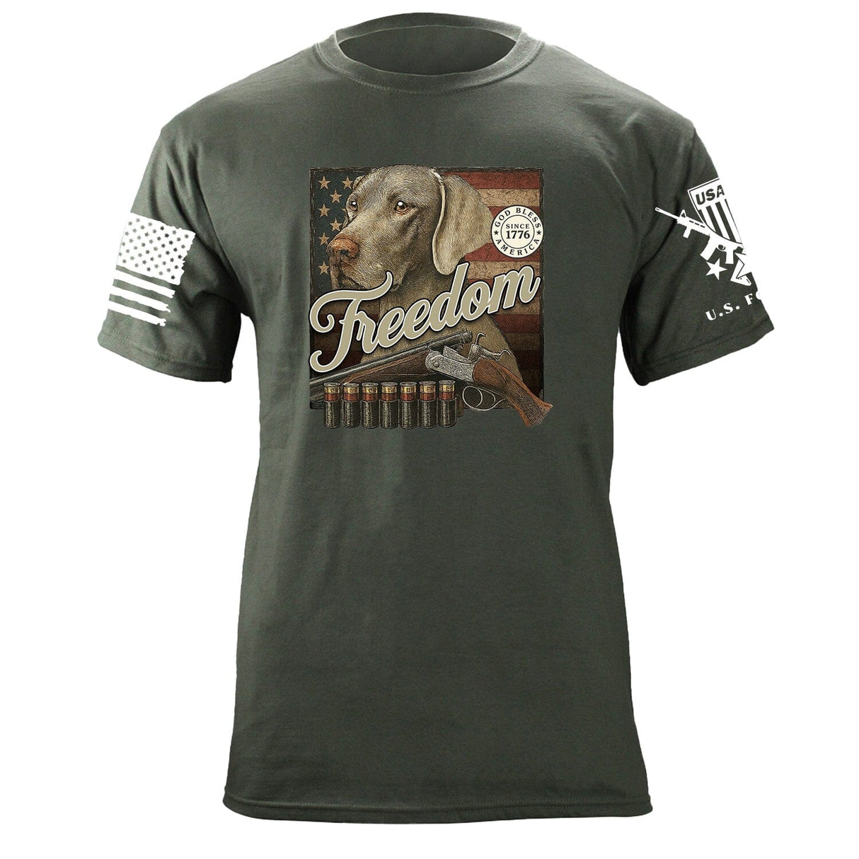 Freedom Dog T-Shirt Shirts 87421-S-MG
