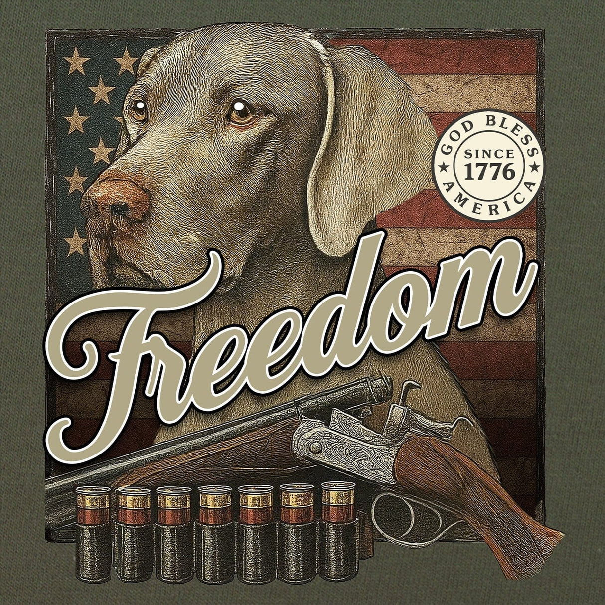 Freedom Dog T-Shirt Shirts 