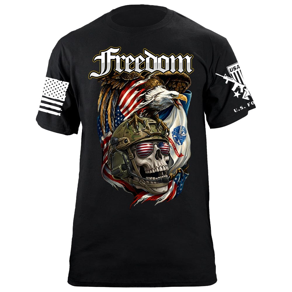 Freedom Skull T-Shirt Shirts 88074-S-BK