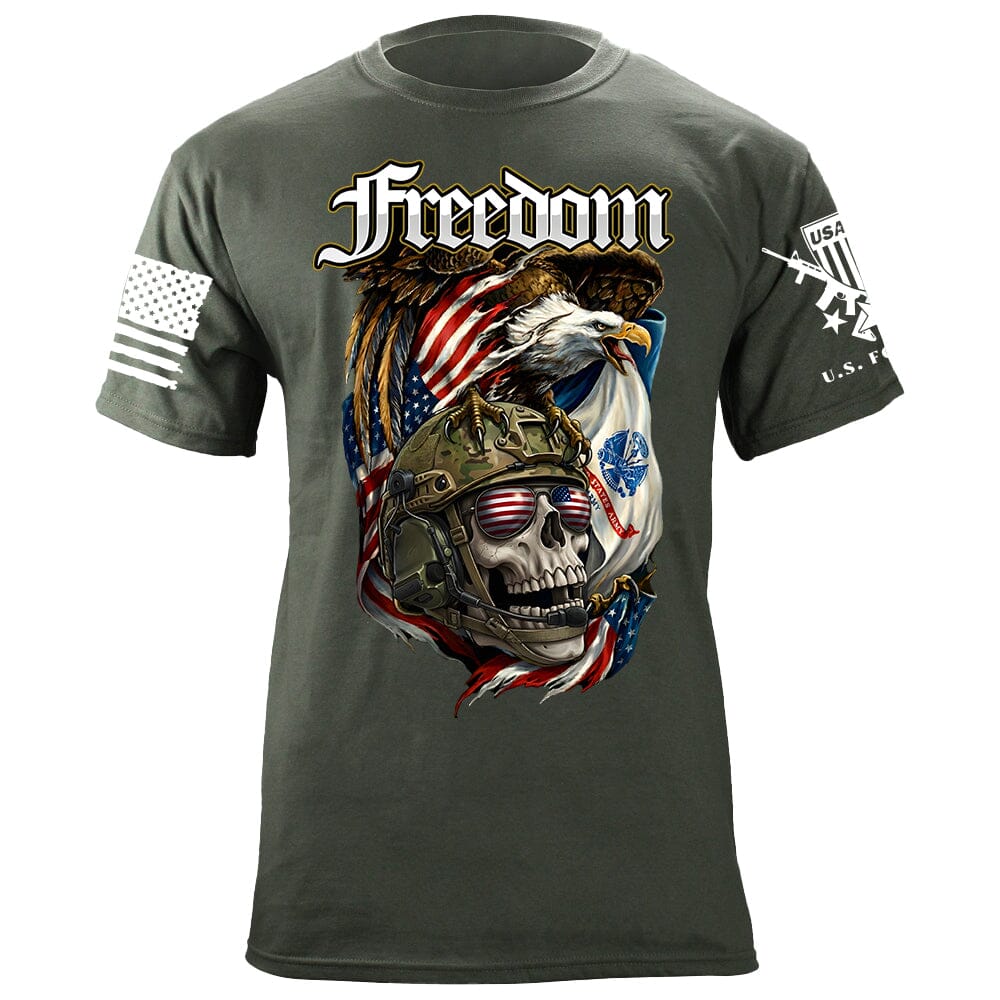 Freedom Skull T-Shirt Shirts 88074-S-MG