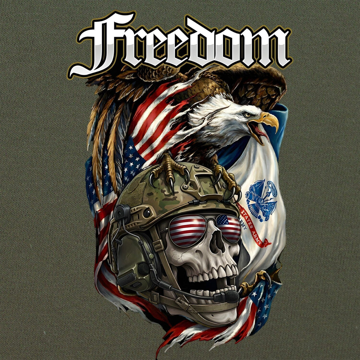 Freedom Skull T-Shirt Shirts 