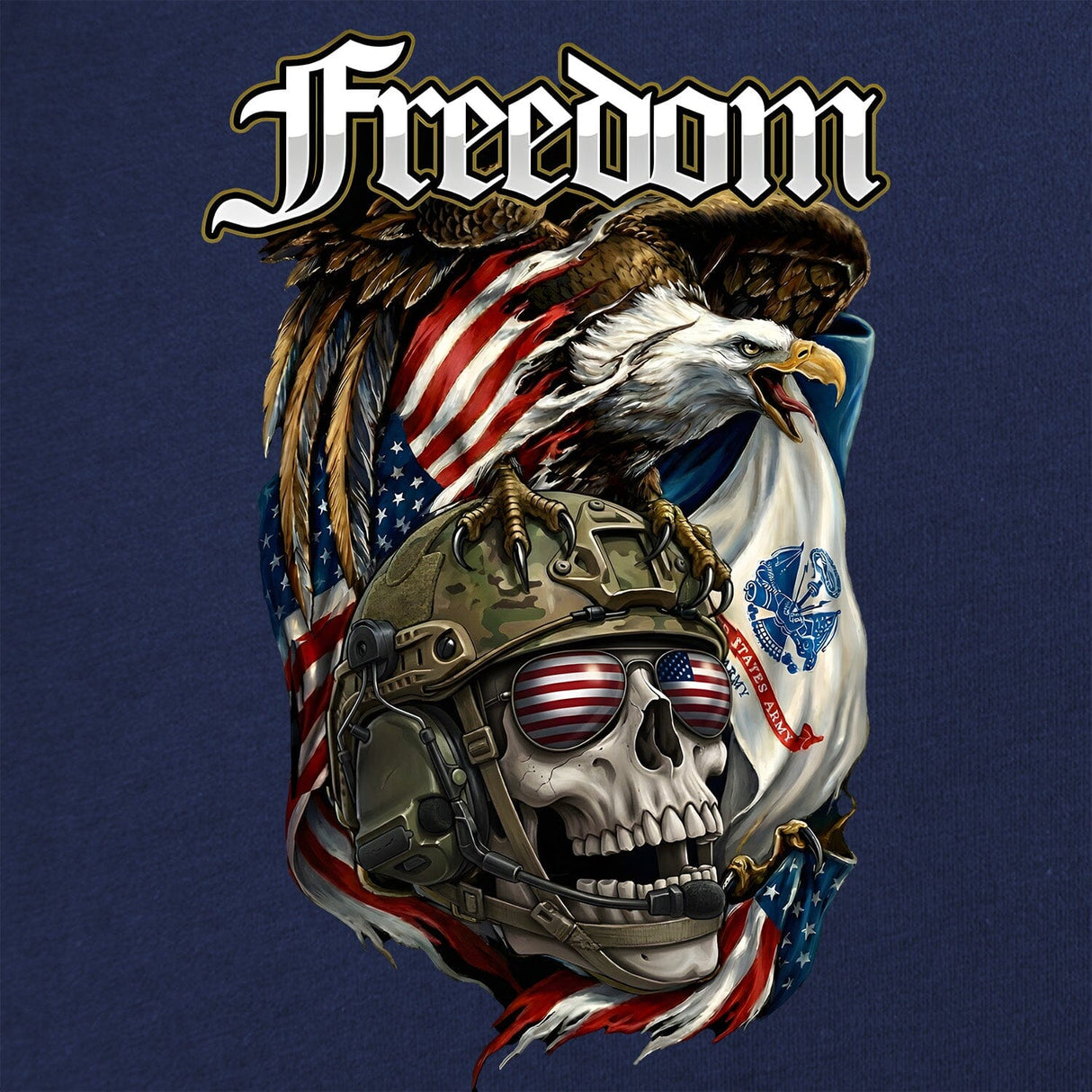 Freedom Skull T-Shirt Shirts 