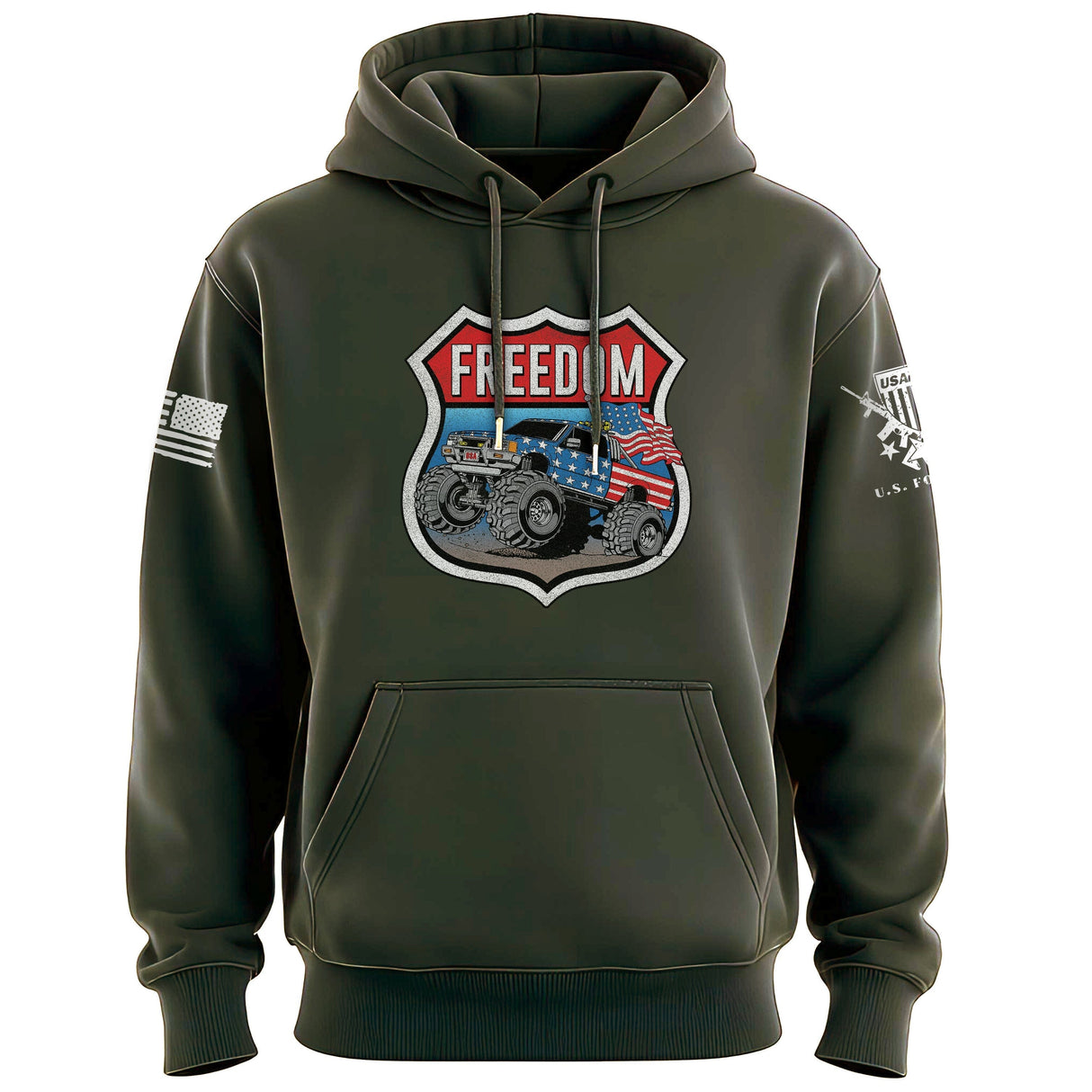 Freedom Monster Truck Hoodie Hoodies 