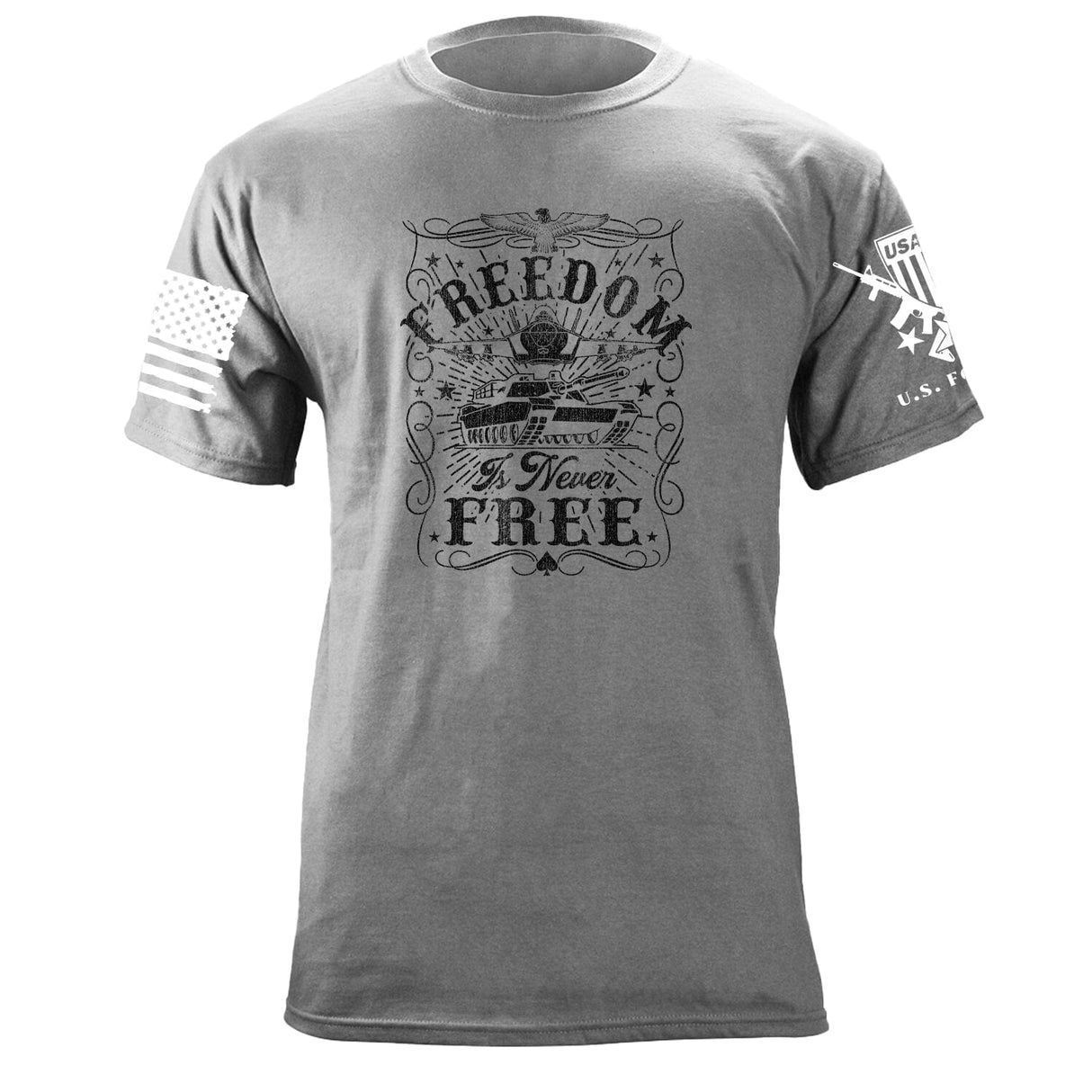 Freedom is Never Free Graphic T-shirt Shirts 87249-3XL-HG