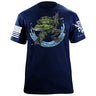 Frogman Cartoon T-Shirt Shirts 88121-S-NAVY