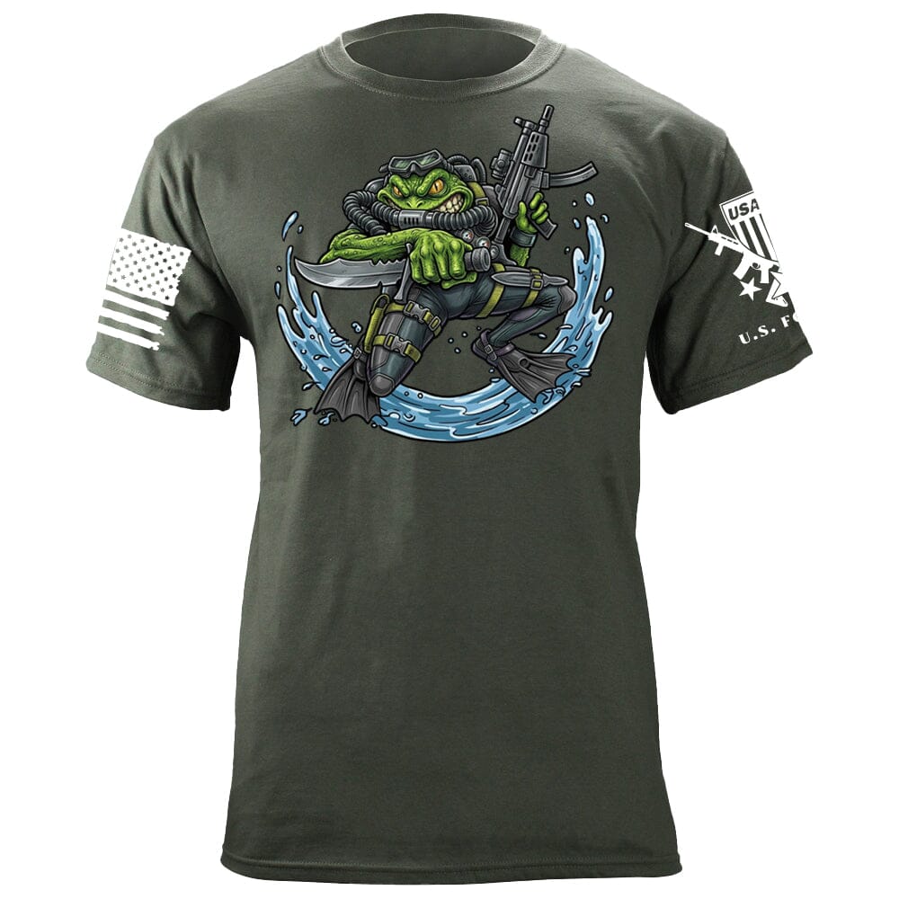 Frogman Cartoon T-Shirt Shirts 88121-S-MG