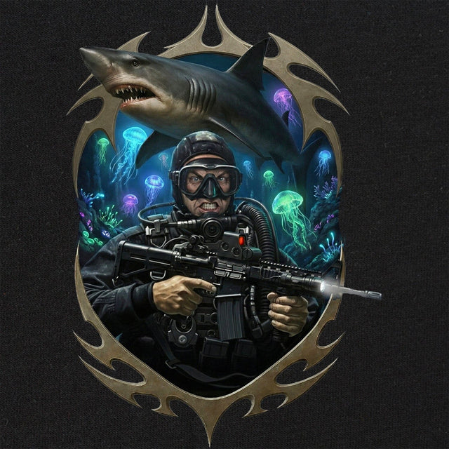 Frogman Shark T-Shirt Shirts 
