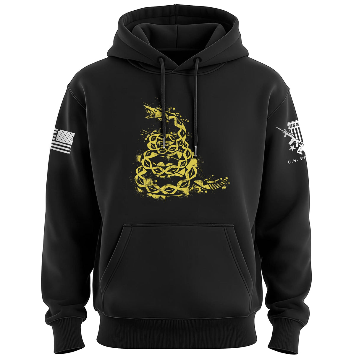 Gadsden Snake Splatter Hoodie Hoodies 