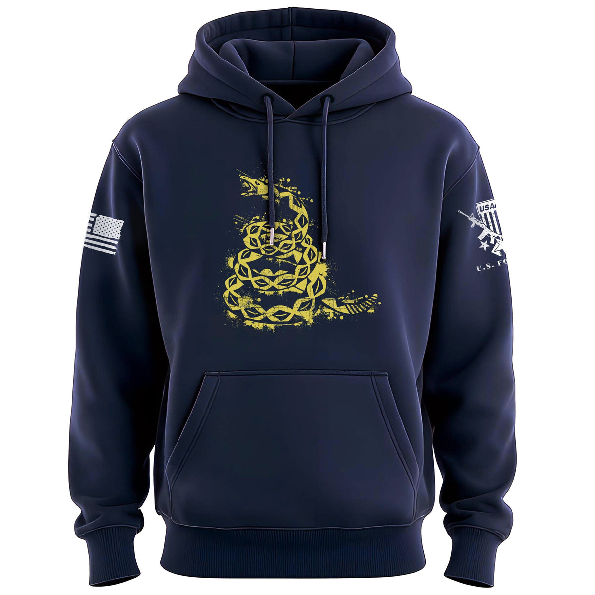 Gadsden Snake Splatter Hoodie Hoodies 