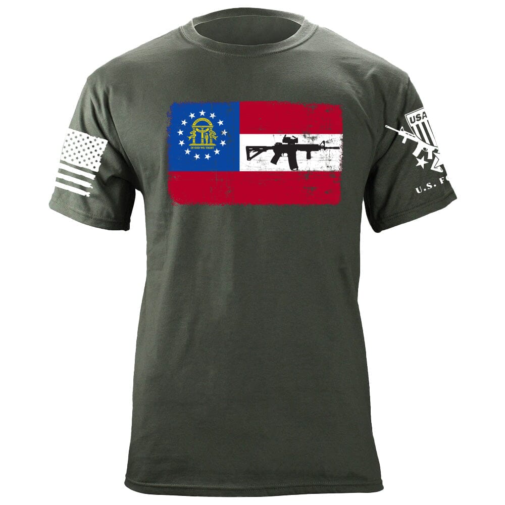 Georgia M4 Flag T-Shirt Shirts 87093-S-MG