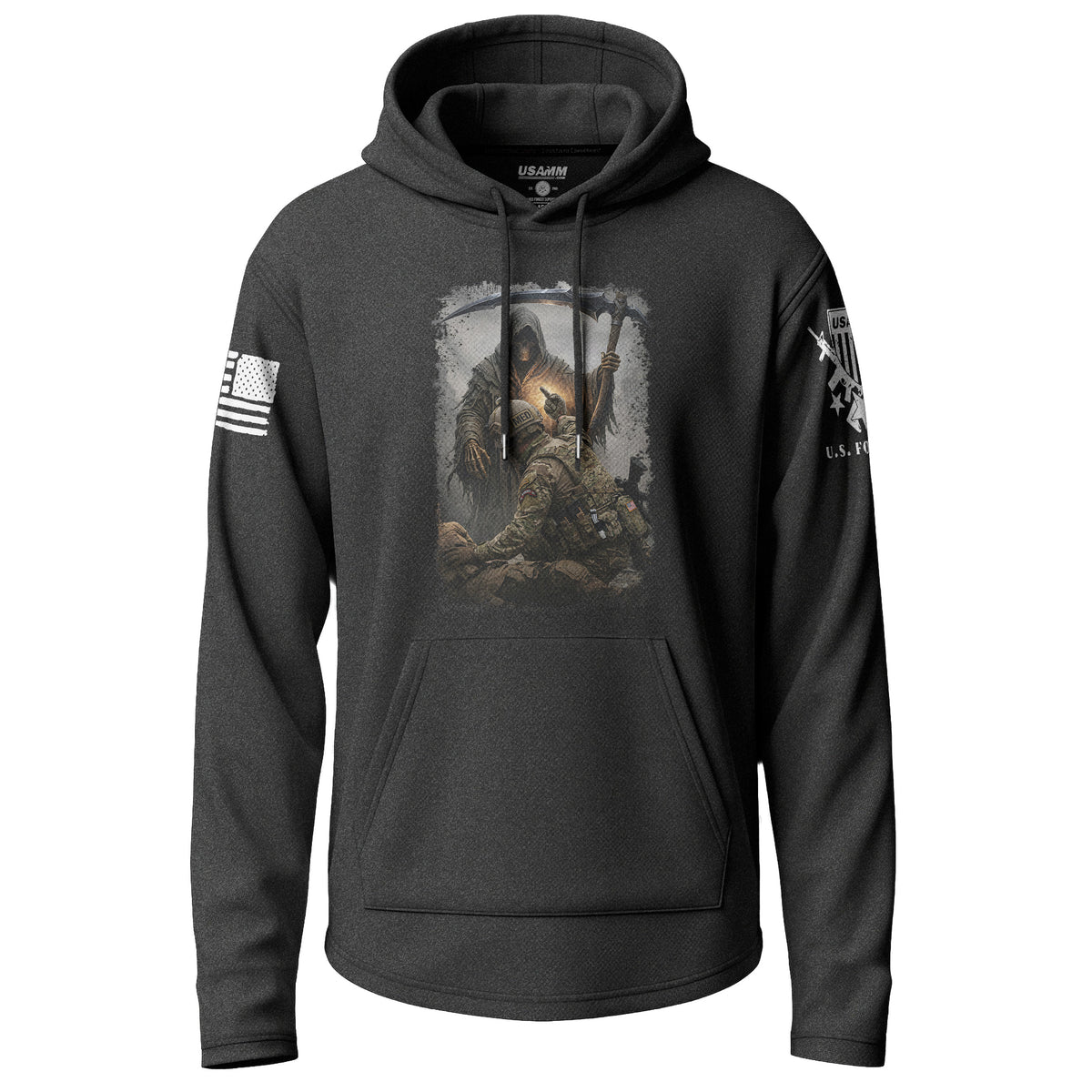 Giving Death The Finger Graphic Lightweight Hoodie