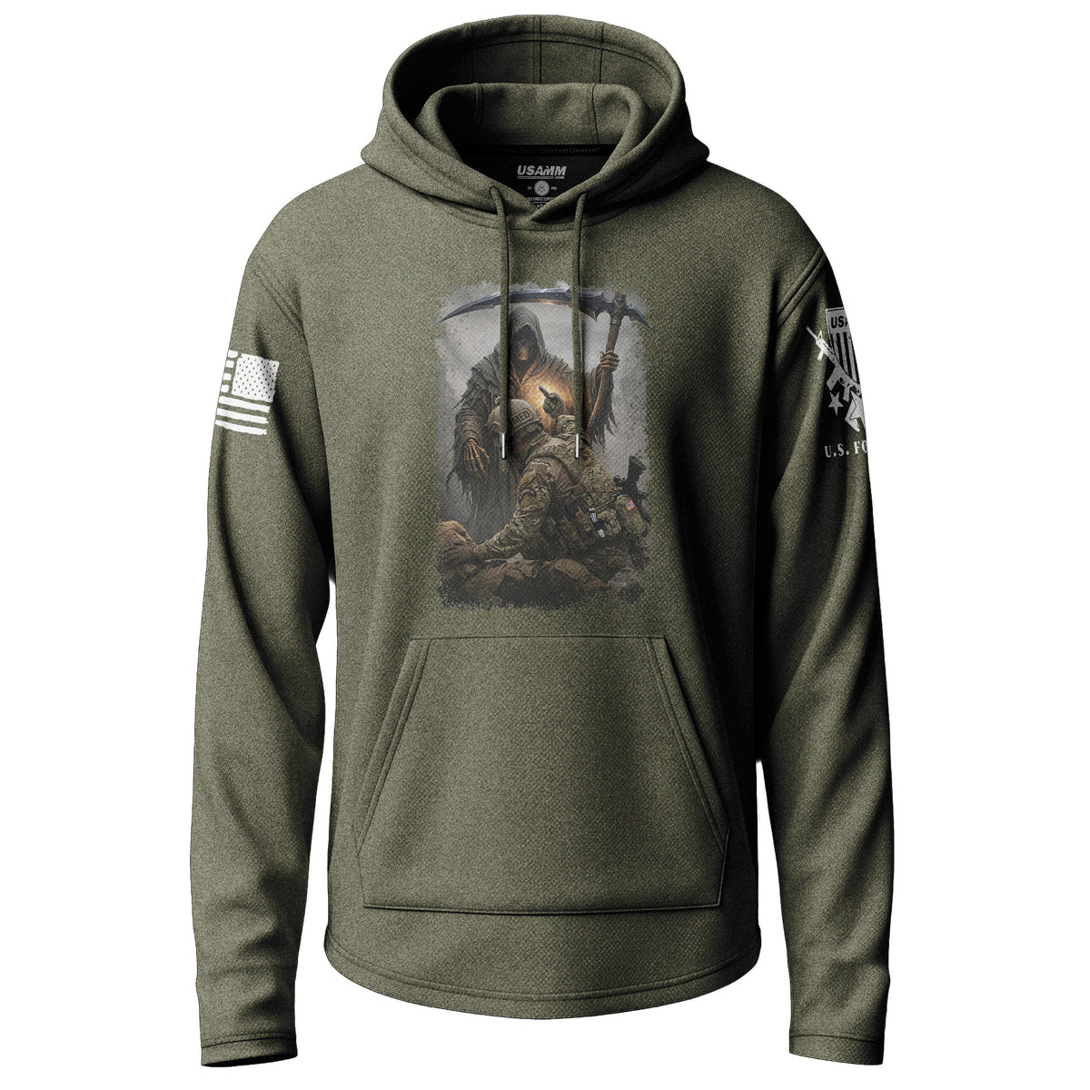 Giving Death The Finger Graphic Lightweight Hoodie