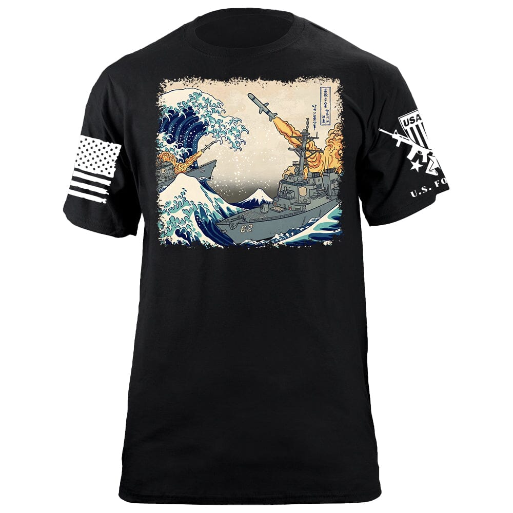 Great Wave Destroyer T-Shirt Shirts 88123-S-BK