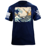 Great Wave Destroyer T-Shirt Shirts 88123-S-NAVY