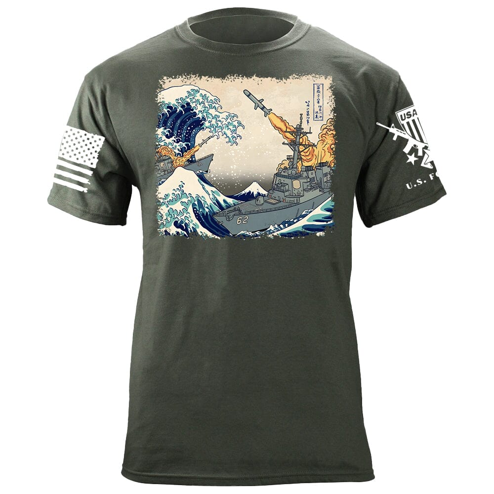 Great Wave Destroyer T-Shirt Shirts 88123-S-MG