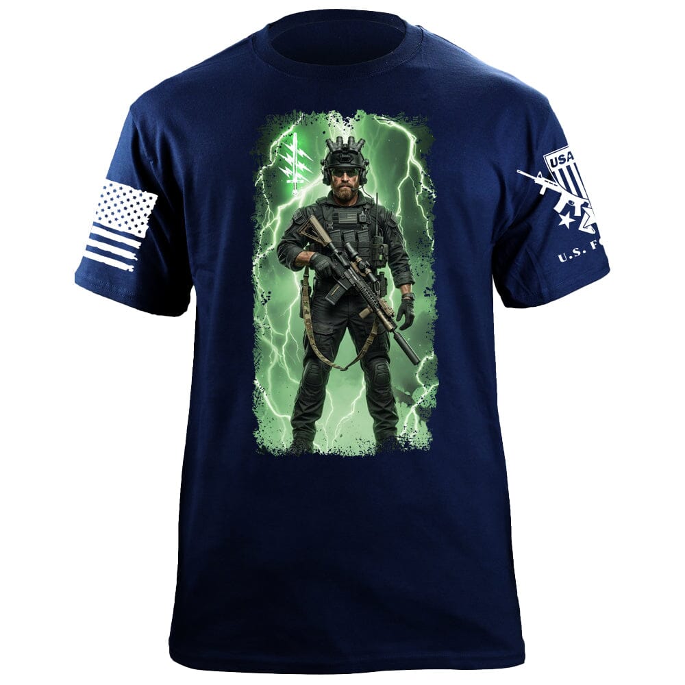 Green Lightning CAG T-Shirt Shirts 88124-S-NAVY