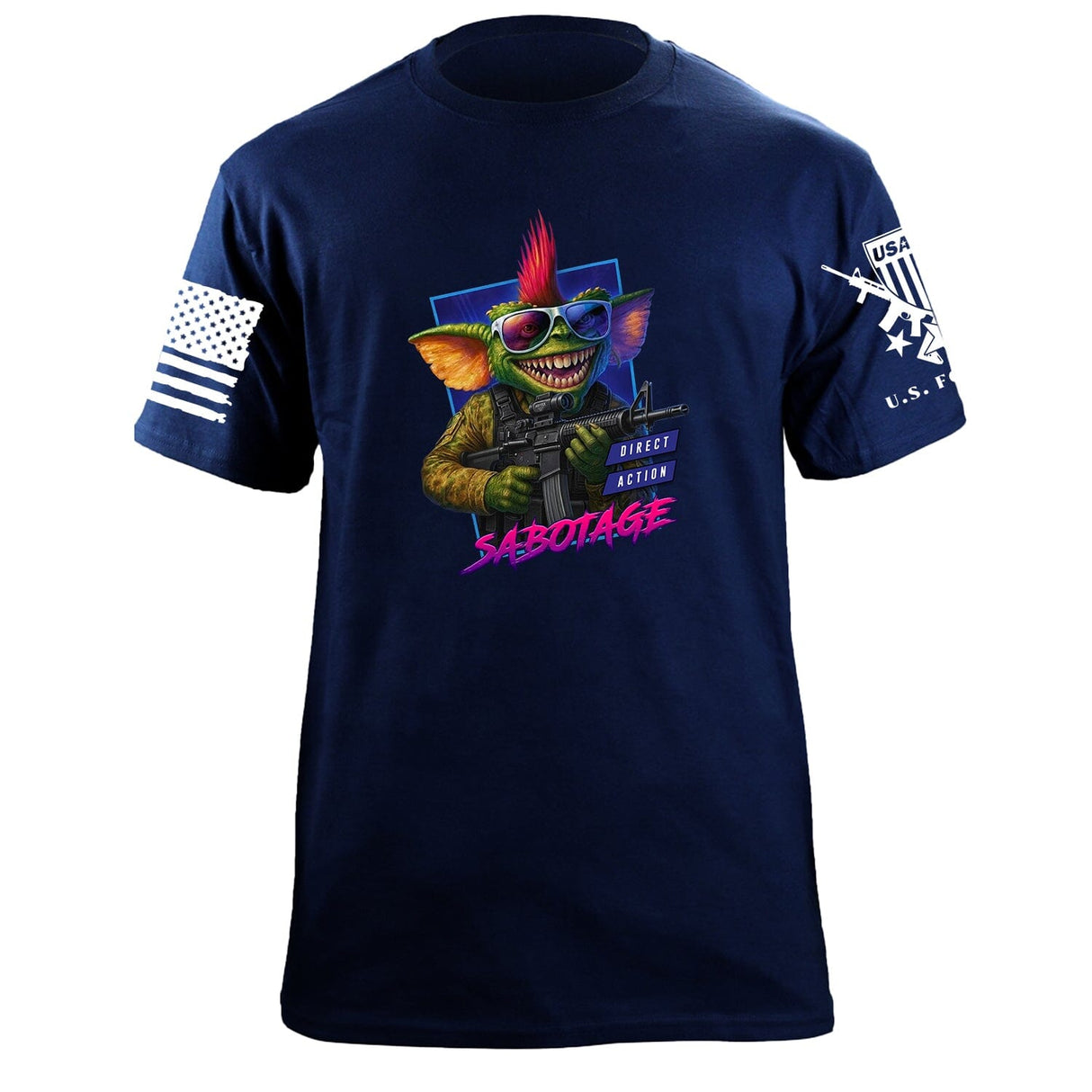 Gremlin Sabotage T-Shirt Shirts 87423-S-NAVY