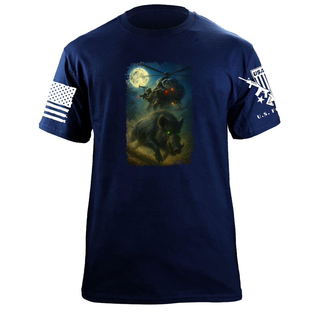 Hog Hunt Operators T-Shirt Shirts 87427-S-NAVY