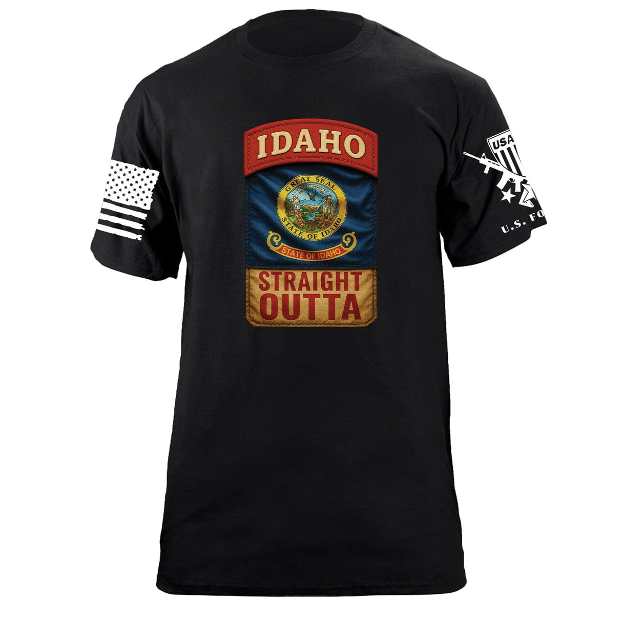 State Tab Shirt: Idaho Shirts 86400-S-BK