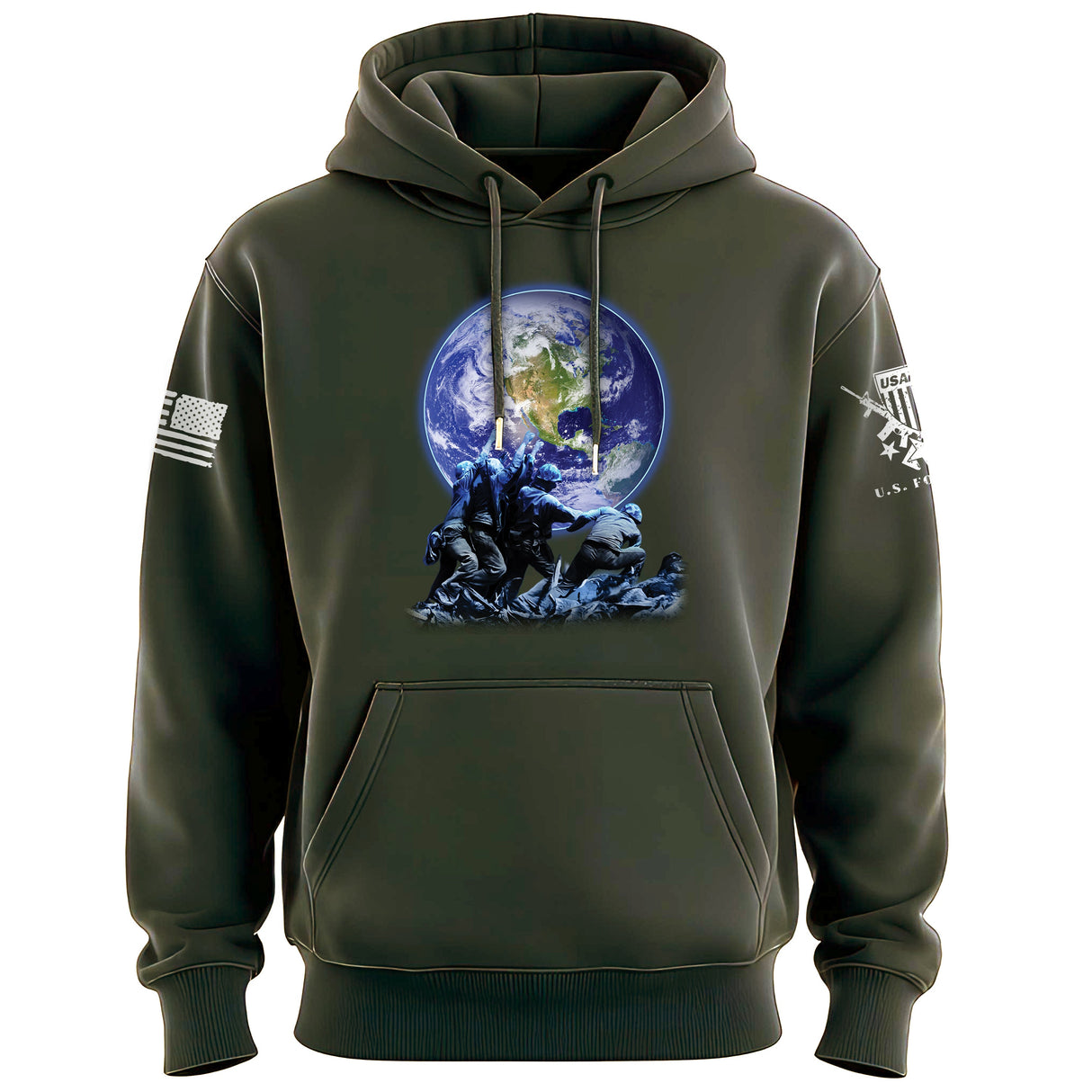 Iwo Jima Earth Hoodie