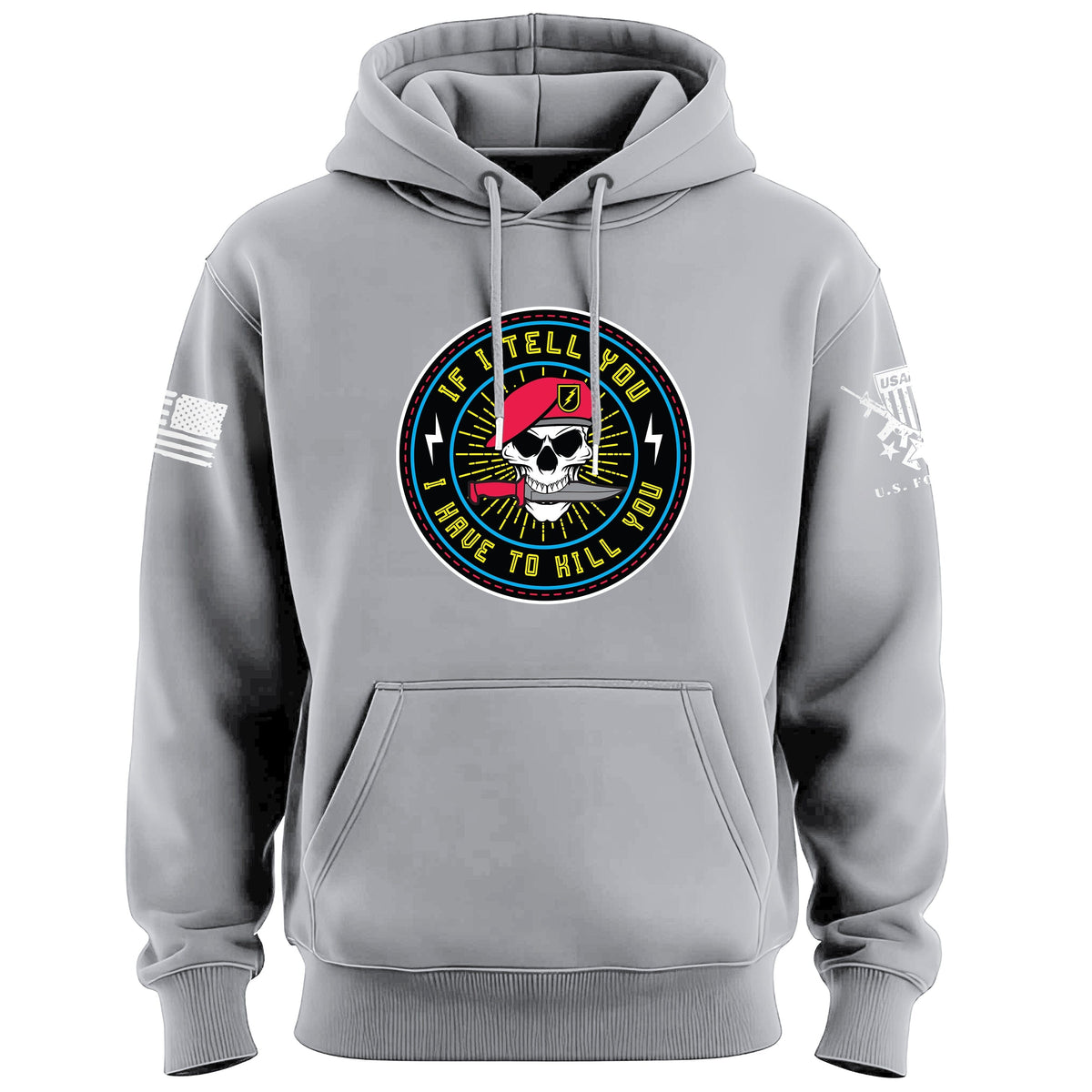 If I Tell You...80's Graphic Hoodie Hoodies 100128-S-HG