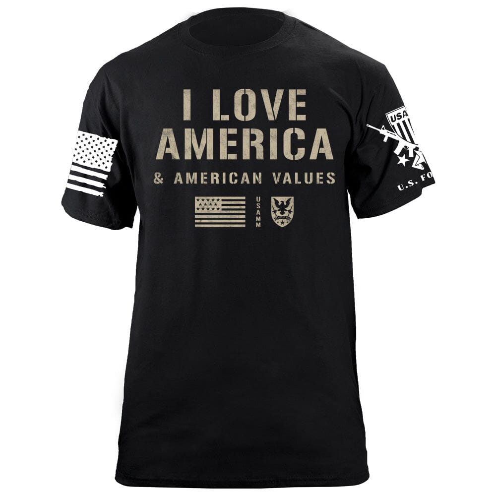 I Love America T-Shirt Shirts 87335-S-BK