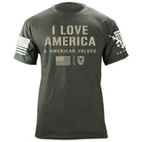 I Love America T-Shirt Shirts 87335-S-MG