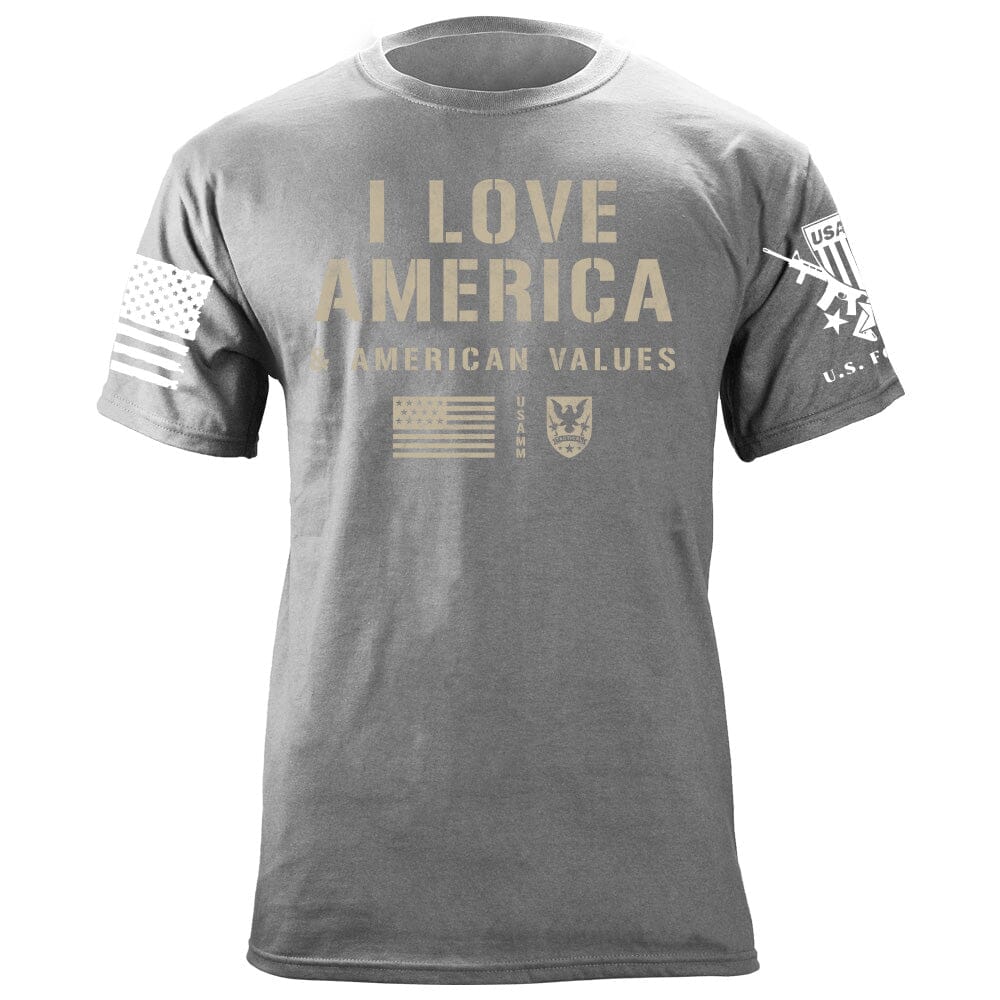 I Love America T-Shirt Shirts 87335-S-HG