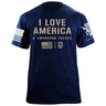 I Love America T-Shirt Shirts 87335-S-NAVY