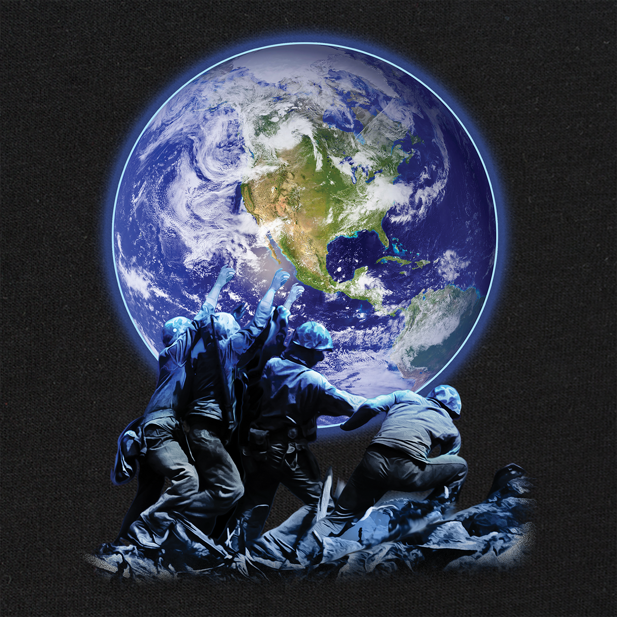 Iwo Jima Earth Hoodie