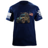 Jeep Flag T-Shirt Shirts 87428-S-NAVY