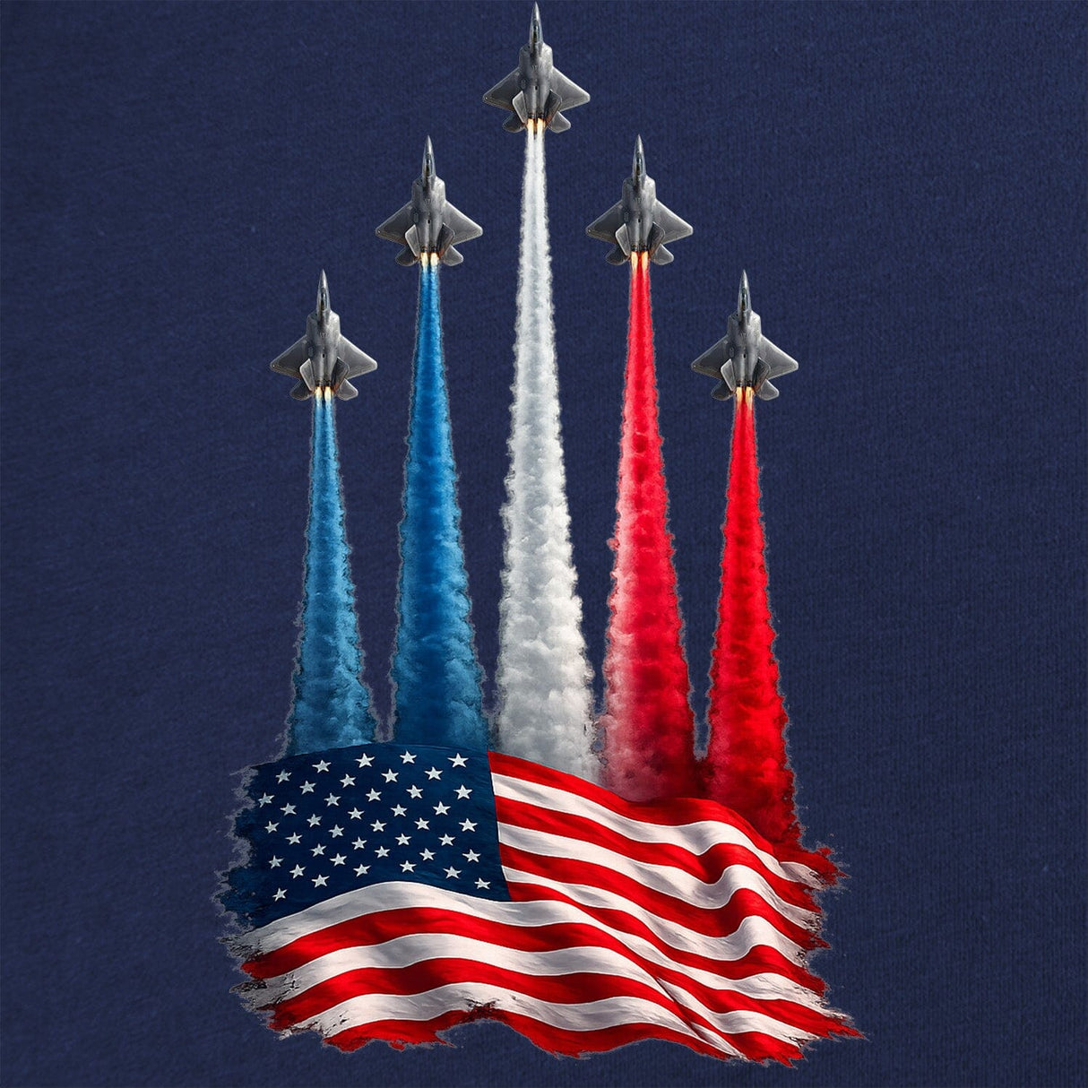Jet Flag T-Shirt Shirts 88189-S-NAVY