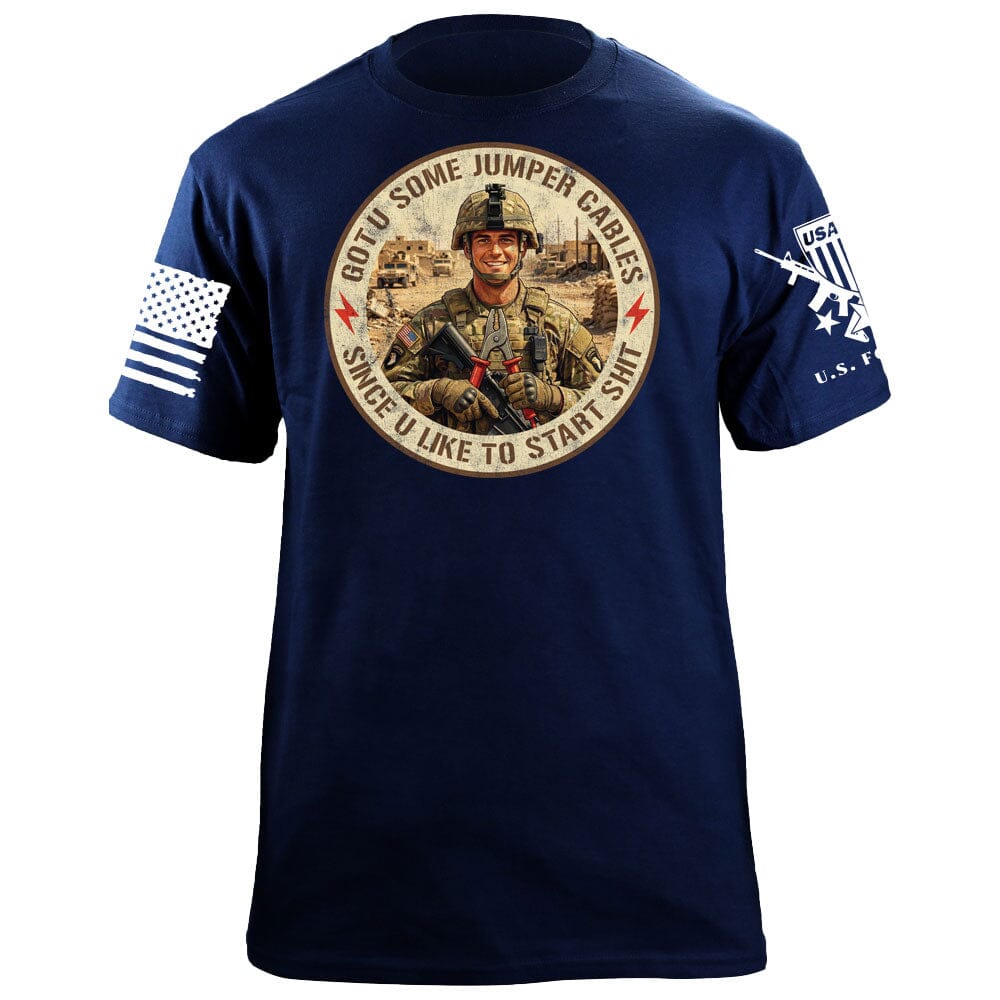 Jumper Cables T-Shirt Shirts 88036-S-NAVY