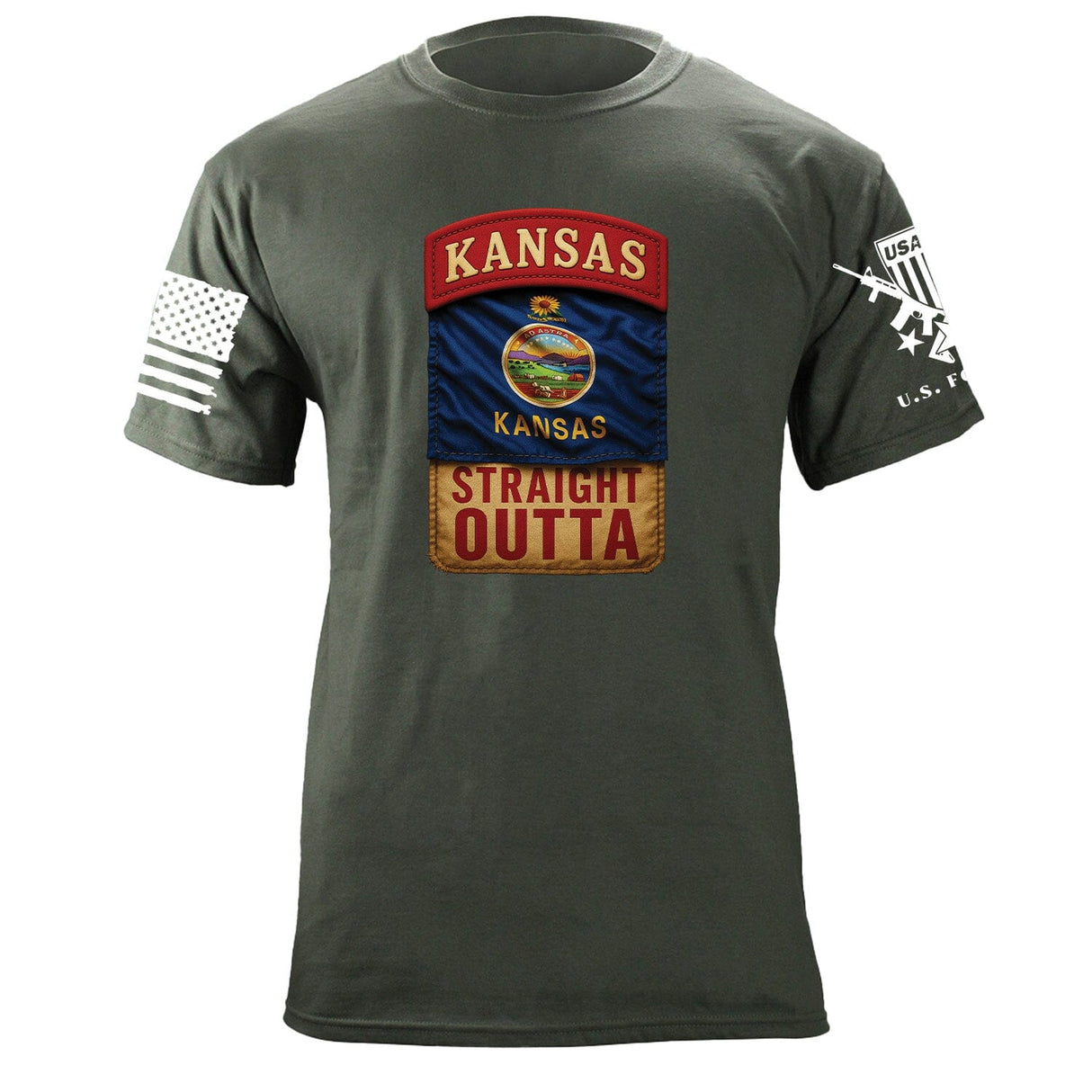 State Tab Shirt: Kansas Shirts 86403-S-MG