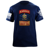 State Tab Shirt: Kansas Shirts 86403-S-NAVY