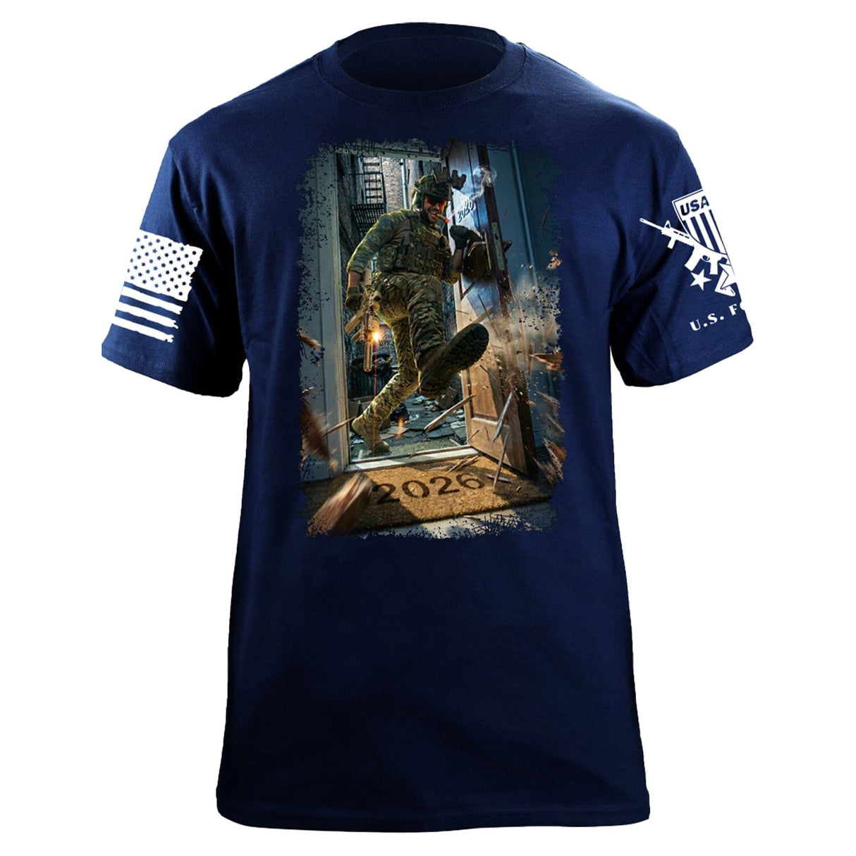 2026 Door Kicker T-Shirt Shirts 87442-S-NAVY