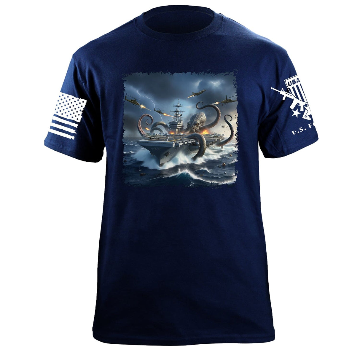 Kraken T-Shirt Shirts 87432-S-NAVY