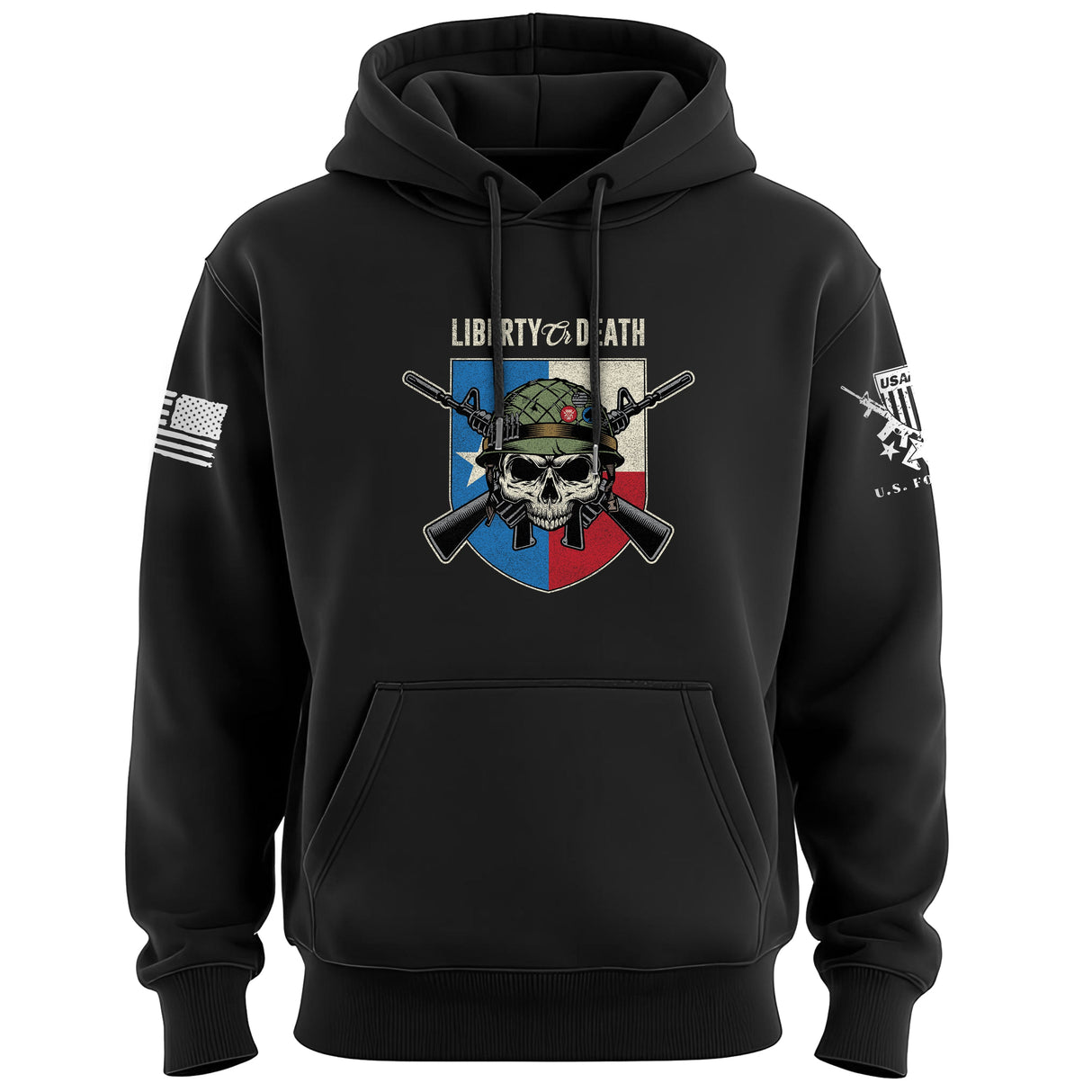 Liberty or Death Texas Skull Hoodie