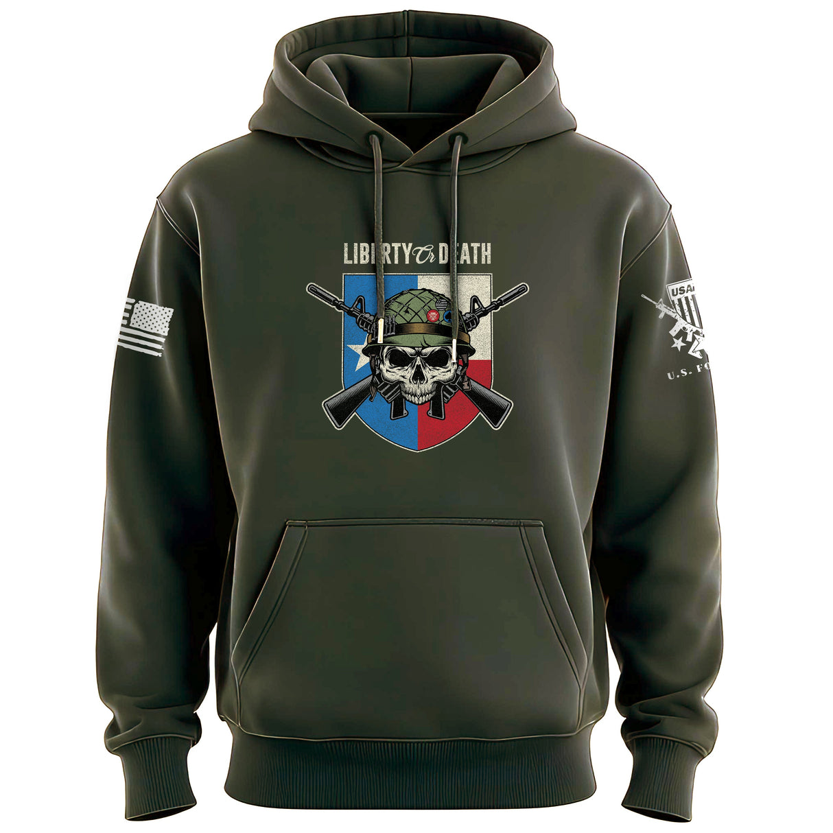 Liberty or Death Texas Skull Hoodie