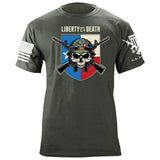 Liberty or Death Texas Skull T-Shirt Shirts 87013-S-MG
