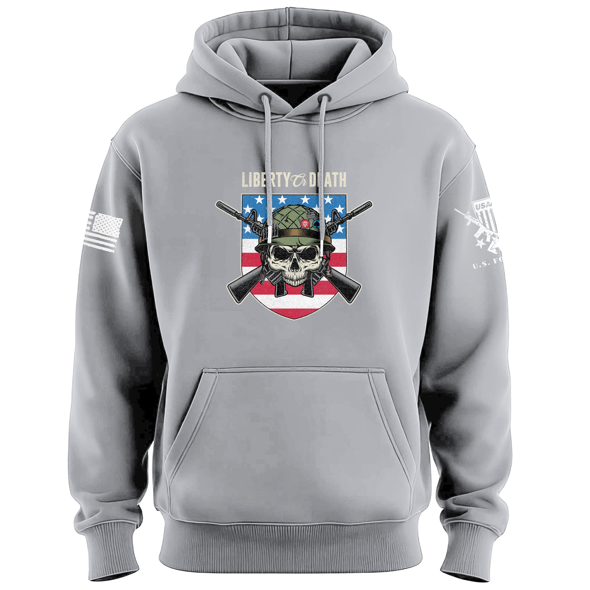 Liberty or Death USA Skull Shield Hoodie