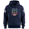 Liberty or Death USA Skull Shield Hoodie Hoodies 100145-S-NAVY