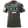 Liberty or Death USA Skull Shield T-Shirt Shirts 87029-S-MG