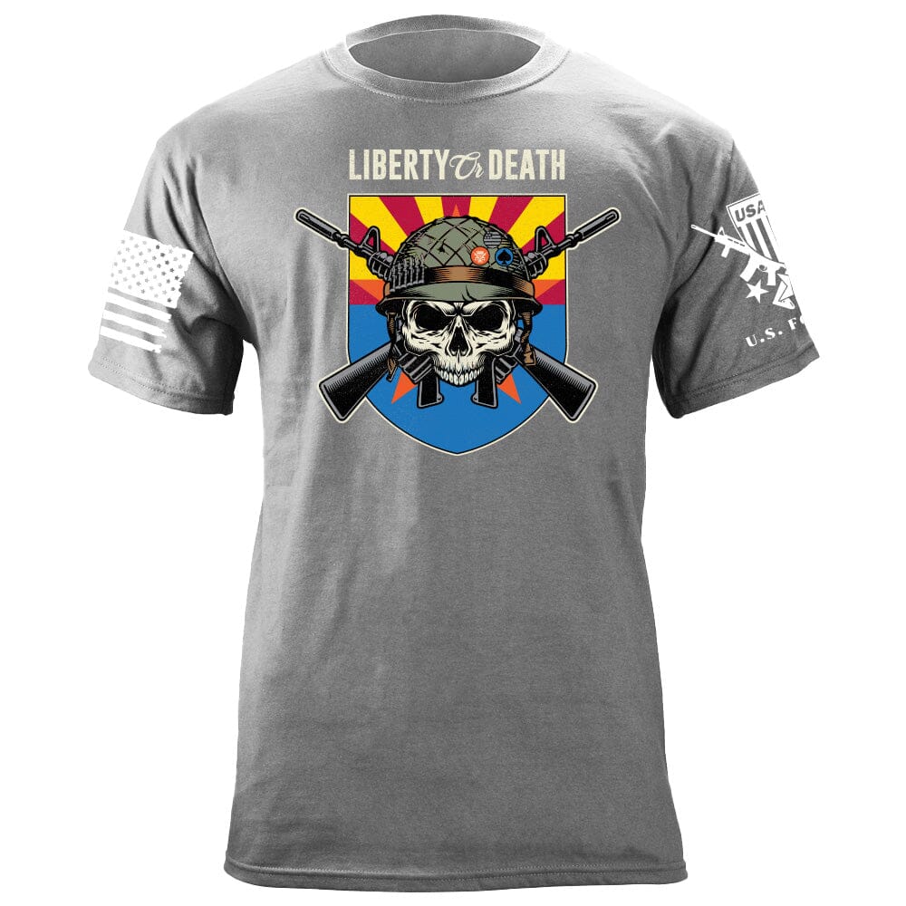 Liberty or Death Arizona Skull T-Shirt Shirts 87017-S-HG