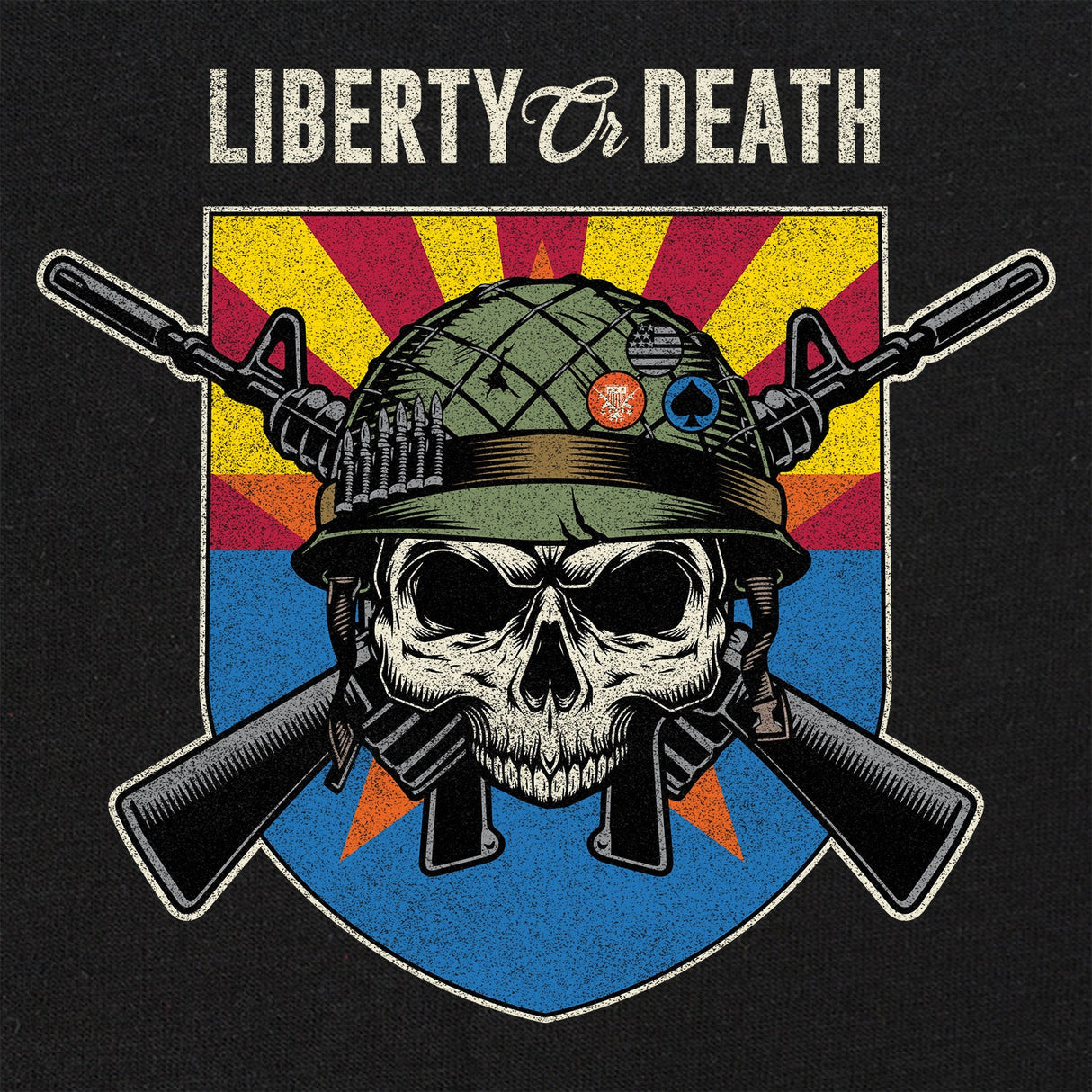Liberty or Death Arizona Skull Hoodie