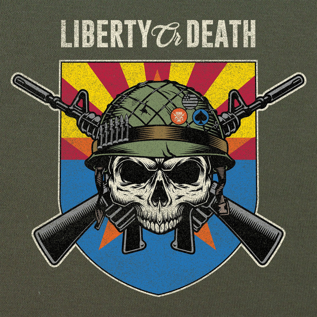 Liberty or Death Arizona Skull Hoodie