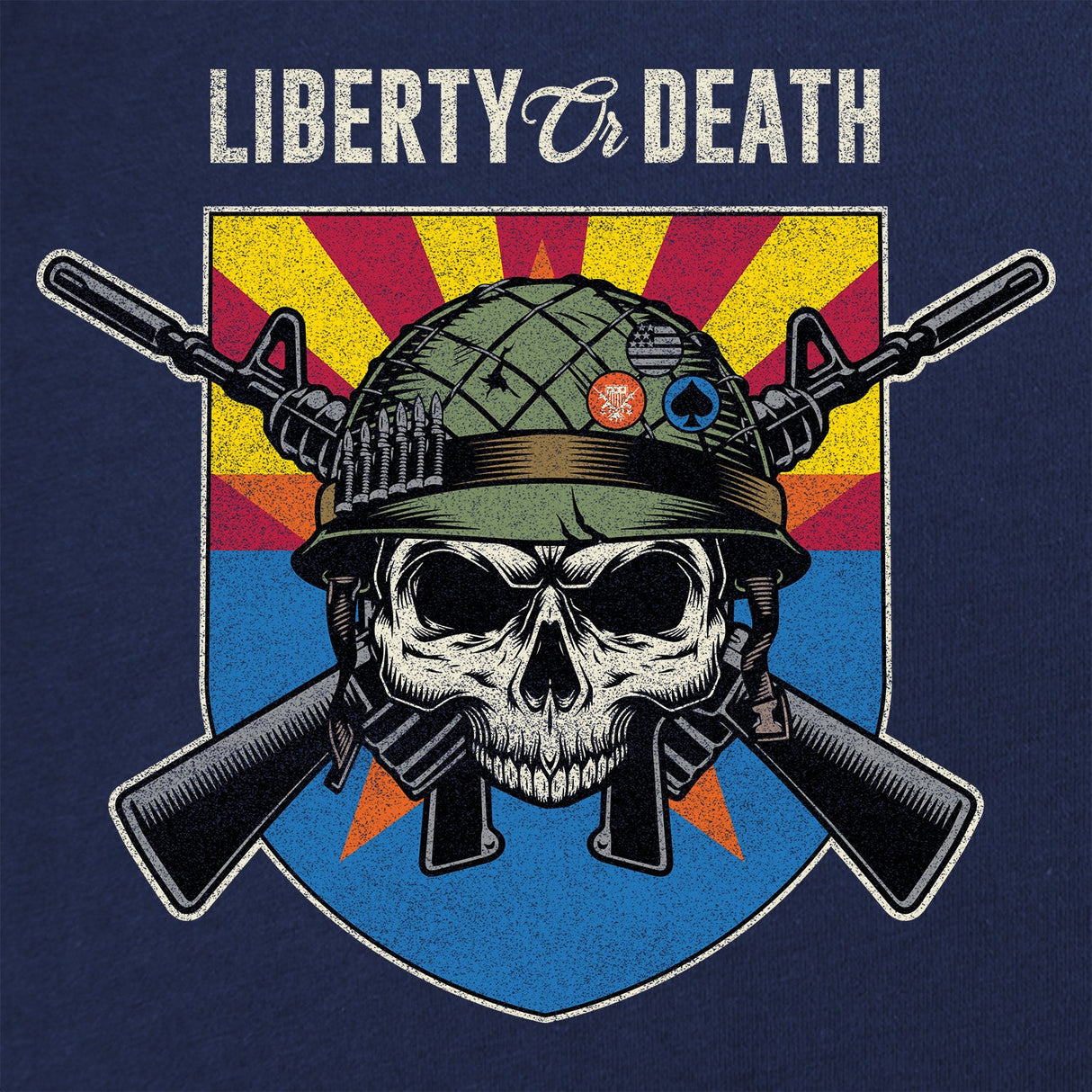 Liberty or Death Arizona Skull Hoodie