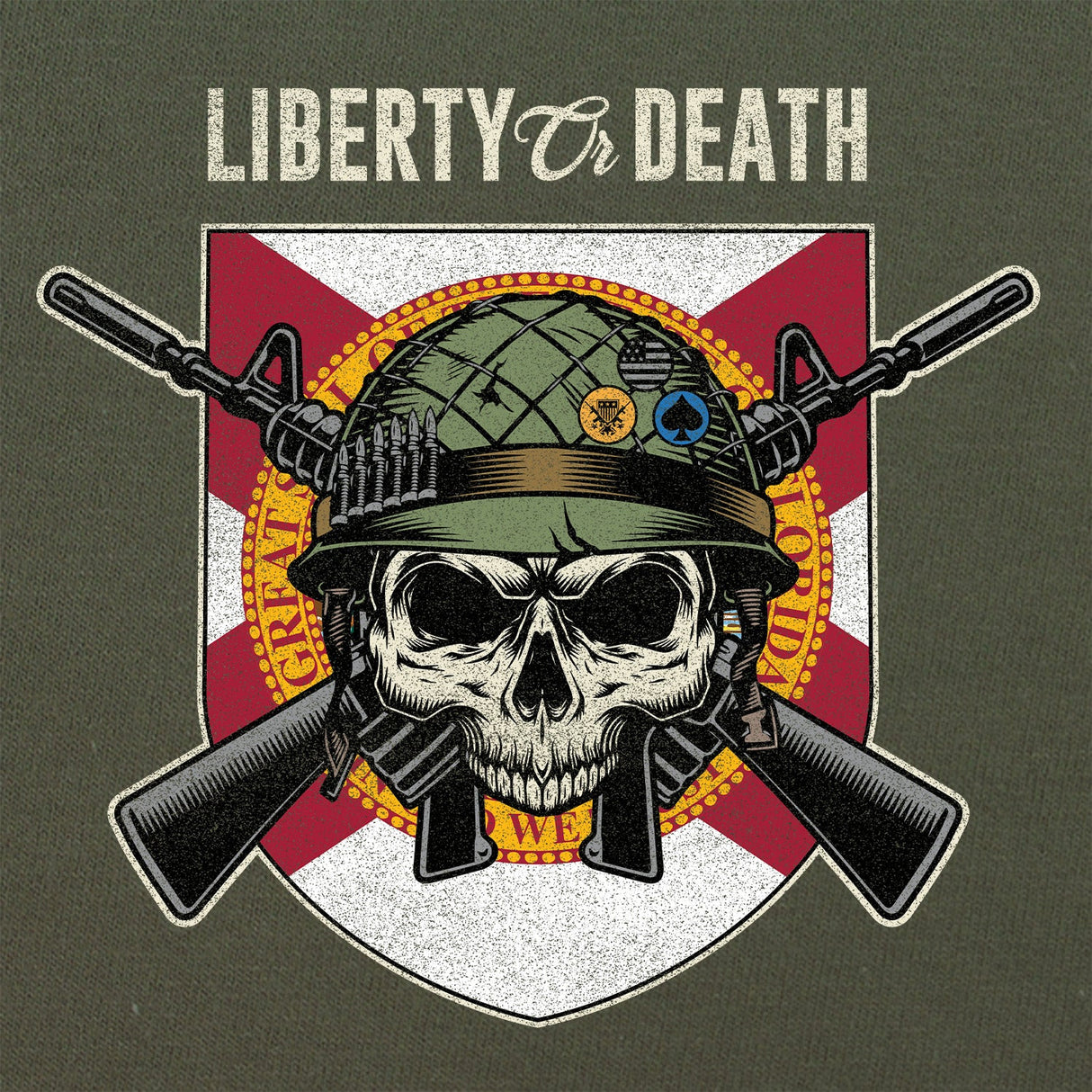 Liberty or Death Florida Skull Hoodie