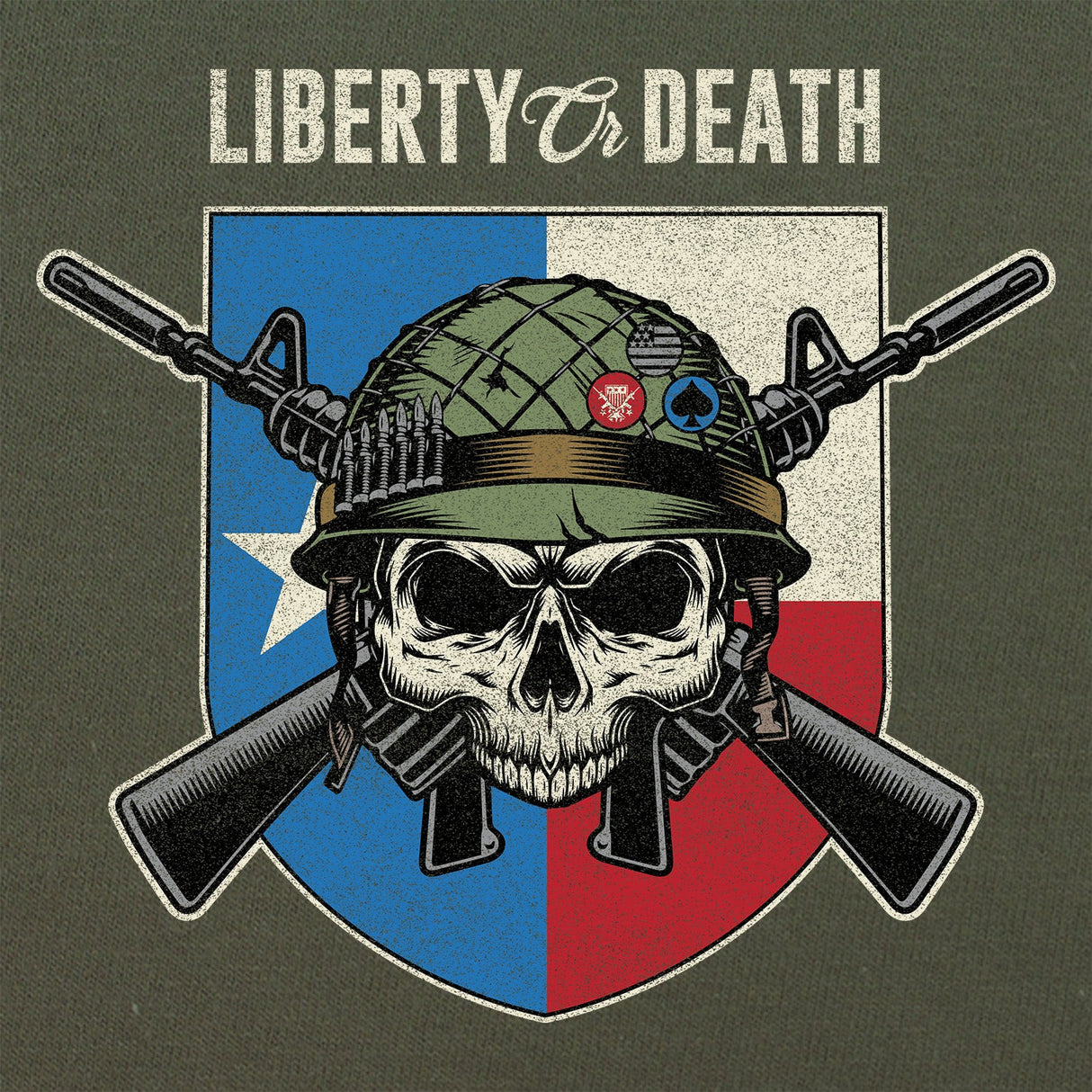 Liberty or Death Texas Skull Hoodie